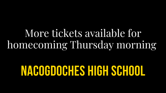 More tickets available for homecoming Thursday morning