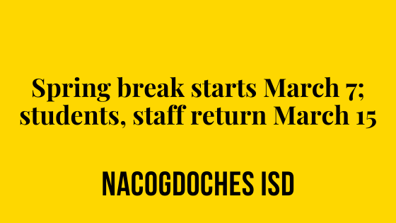 NISD on spring break