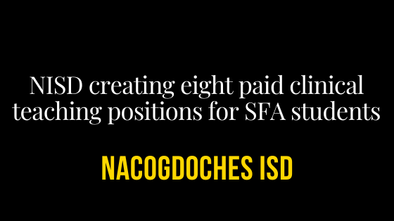 Paid clinical teaching positions created for NISD