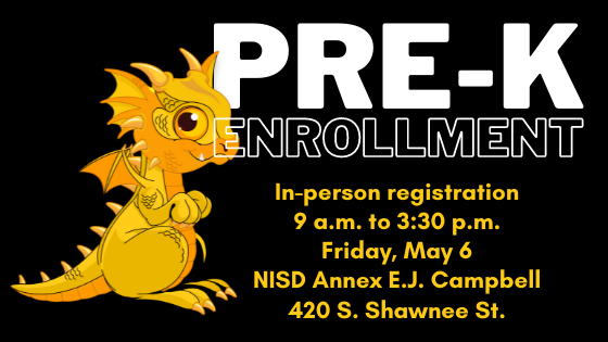 Pre-K registration 9 a.m. to 3:30 p.m. Friday, May 6
