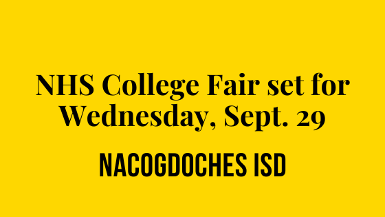 NHS College Fair Set for Sept 29th