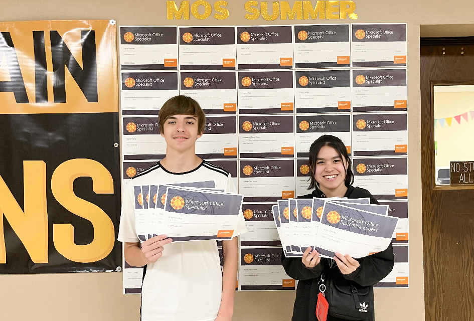 Nixon Long and Nelly Gotcher earn multiple Microsoft Certifications