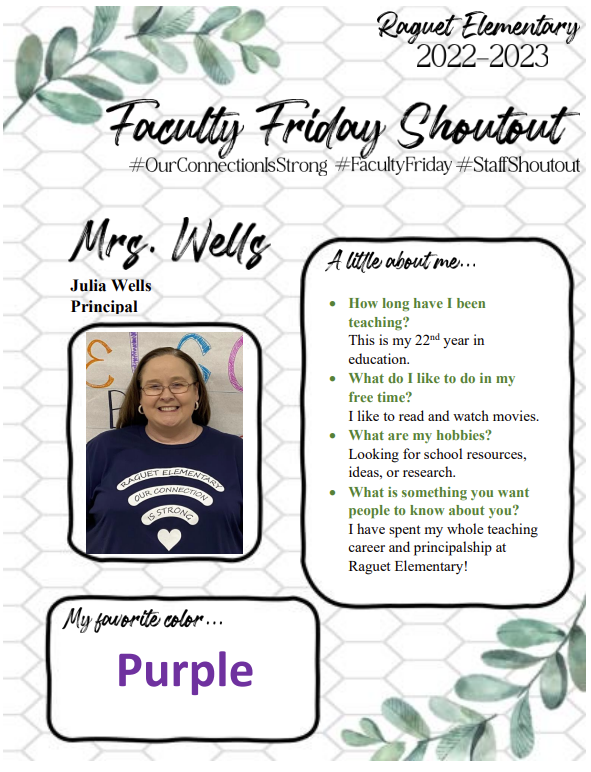 Faculty Friday Shoutout - Wells