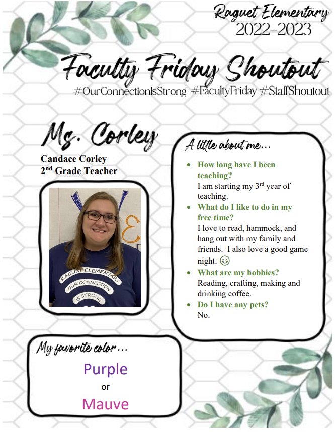 Faculty Friday - Corley